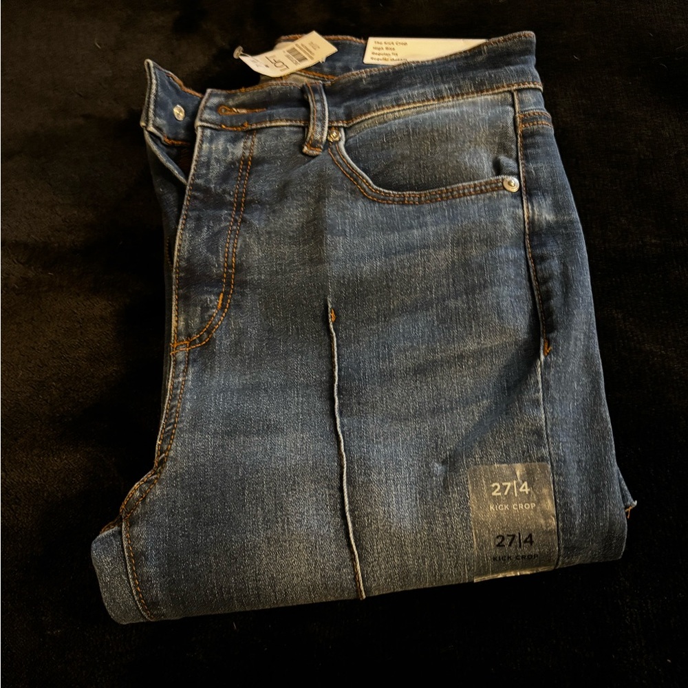Loft Jeans kick crop high rise regular fit size 27/4